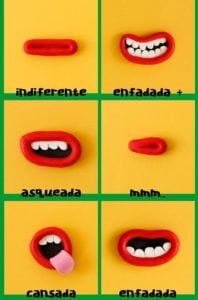 Bocas logo dosprofesenapuros en muecas de estados de ánimo