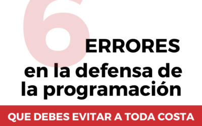 6 errores que no puedes cometer en la defensa de la programación