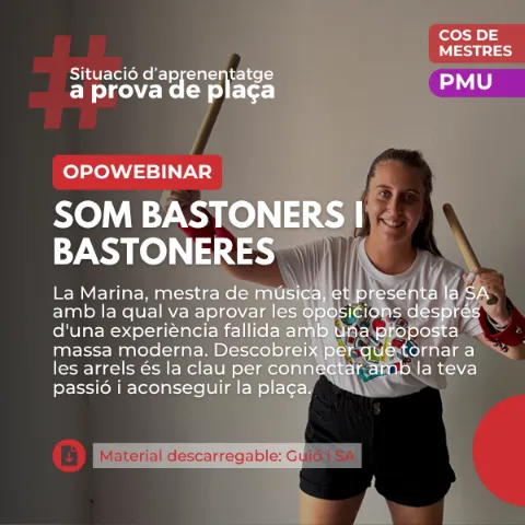 Cartell de la sessió «Som bastoners i bastoneres», 10 de novembre a les 18h